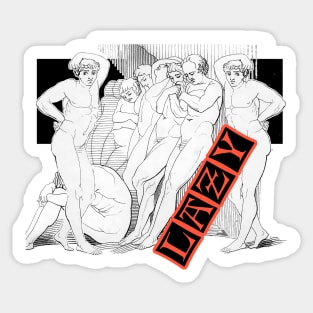 Inert people - laziness and bad luck Sticker